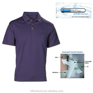 เสื้อโปโลเทอร์รี่ปักลายตามสั่งสำหรับผู้ชาย คูลแม็กซ์ สีน้ำเงิน แขนสั้น สวมใส่สบาย ป้องกันรอยยับ ระบายอากาศ แห้งเร็ว น้ำหนัก 180 กรัม - Product Image 2