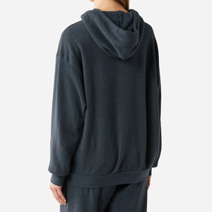 Sudadera con capucha deportiva informal personalizada OEM para mujer con rayas coloridas bolsillo frontal manga larga ajuste relajado - Product Image 2