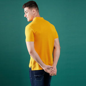 เสื้อยืดโปโลสำหรับผู้ชายเสื้อกอล์ฟผ้าคอตตอนกันตกป้องกันการหดตัวคอเสื้อพับ100% - Product Image 6