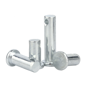 Goupille à tête plate en acier au carbone zingué M3 M4 M5 avec trou pour goupille fendue M6 M8 M10 M12 M14 M16 M18 M20 - Product Image 1