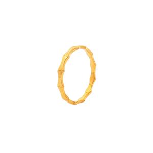 (Prix correspond uniquement au coût du travail) Bague de fiançailles et de mariage pour femme en or jaune pur 18K 22K 24K, design de bande fine de 0,2 cm - Product Image 3