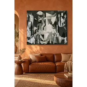 Impression sur toile en noir et blanc de Guernica de Fida Picasso - Product Image 2
