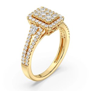 แหวนหมั้นแบบวงแหวนวงกลมแยกส่วน - Product Image 2