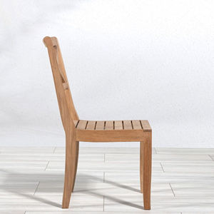 Silla de comedor de exterior minimalista, muebles de madera de teca-Ara - Product Image 3