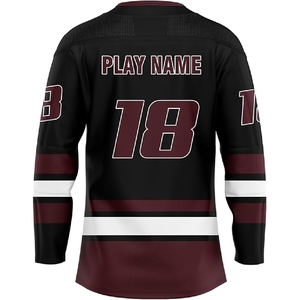 เสื้อเจอร์ซีย์เล่นฮ็อกกี้น้ำแข็งสำหรับผู้ชายเสื้อแขนยาวปักคอวี - Product Image 6