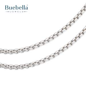 Offre Spéciale de haute qualité 925 argent 18K plaqué or 3mm chaîne boîte ronde pour hommes - Product Image 4