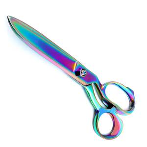 Ciseaux à tissu professionnels Rainbow de 10 pouces, robustes, en acier industriel, à lames affûtées et à bords lisses, pour le cuir - Product Image 5