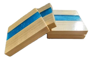 Posavasos de Madera Maciza y Resina de Nuevo Estilo, Precio Bajo, Alta Calidad, Accesorios de Cocina, Vajilla, Posavasos para Bebidas, Platos y Tazones - Product Image 5