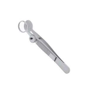 Forceps chirurgicaux manuels en acier inoxydable de 3,5 pouces (8,8 cm) pour l'ophtalmologie, modèle Lambert, pour la chalazion, avec surface non réfléchissante par SurgiRight - Product Image 3