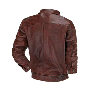 High demand <b>mens</b> leather <b>jacket</b> wholesale biker vest style soft lambskin material color and logo customizable for <b>summer</b> use - Product Image 2