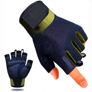 Guantes de gimnasio de medio dedo con logotipo personalizado para hombres y mujeres, guantes de entrenamiento de neopreno, equipo de Fitness de levantamiento de pesas ajustable - Product Image 6