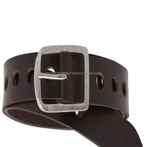 Cinturón informal de cuero auténtico para hombre Tamaños personalizados Cinturones y accesorios de cuero de alta calidad hechos a mano en Fabricante Mayorista - Product Image 1