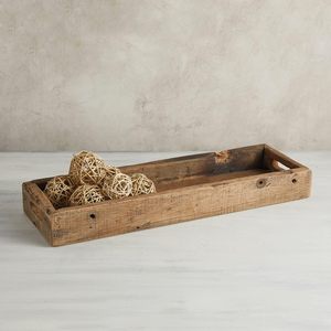 Bandeja decorativa de madera de acacia Natural decorativa de Madera rústica, Plato decorativo hecho a mano, tamaño personalizado, color de madera Natural - Product Image 3