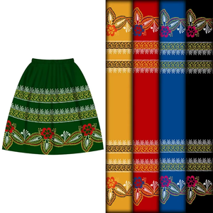 OEM Jupes maxi décontractées en coton de haute qualité pour femmes, antibactérien naturel, nouvelle broderie douce, non tissé élastique en polyester - Product Image 3