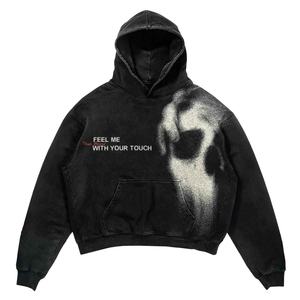 Sudadera con capucha para hombre serigrafiada al por mayor, Jersey de algodón polar, Sudadera con capucha de gran tamaño, moda informal, ropa de calle, ropa de invierno para gimnasio - Product Image 1