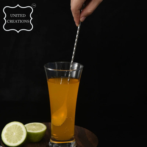 Agitador de cóctel de acero inoxidable en espiral largo Cuchara mezcladora y agitadora de metal para kits de barman y herramientas de barra para cócteles - Product Image 6