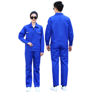 High Visibility Construction Worker Uniforms Cotton <b>Material</b> Personal Security <b>Reflective</b> Clothing for Work Safety - Product Image 1