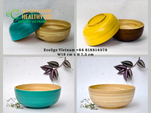 Bol à ventouse en bambou écologique personnalisé de style vintage Eco2go Vietnam pour le camping, bol pour bébé en stock - Product Image 5