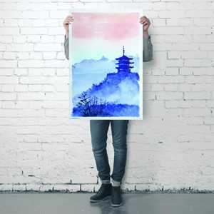 Affiche Temple Forest and Dawn pour décoration murale - Product Image 3