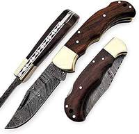 Couteau pliant multifonction personnalisé MORTAL SAGA en acier carbone de haute qualité, acier inoxydable, acier Damas, manche en bois