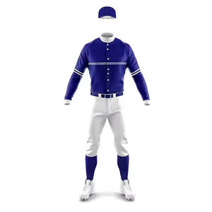 Uniforme de béisbol personalizado de alta calidad para hombre, 100% poliéster, transpirable, secado rápido, guiño a la humedad, servicio OEM - Product Image 1
