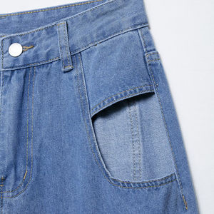 กางเกงยีนส์เอวสูงวินเทจของผู้หญิงกางเกงยีนส์ดีไซน์แฟชั่นเก๋ไก๋ใหม่ฤดูร้อน2025ฤดูร้อน - Product Image 5