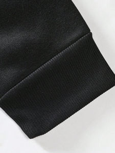 Sudadera con Capucha y Letras de Pedrería para Hombre, Otoño e Invierno, Sudadera con Capucha Negra Informal y Moderna - Product Image 4