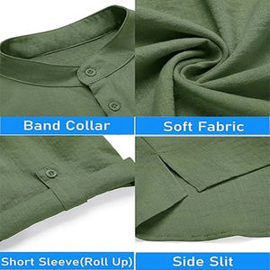 Conjunto de Verano para Hombre, Nuevo, 2 Piezas, Felpa, Formal, para Playa, Transpirable, Camisa de Manga Corta con Botones y Pantalones Cortos, Colores Personalizados - Product Image 4