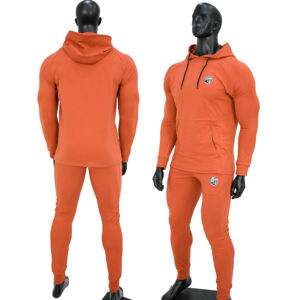 Conjunto de ropa de gimnasio de compresión personalizada para hombre, ropa de entrenamiento elástica de secado rápido, 5 uds, ropa deportiva con capucha, 2 uds, chándal Fitness - Product Image 1