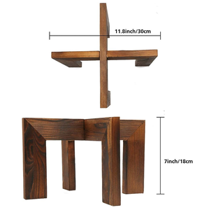 Pots de plantes en bois pour hôtel moderne grande jardinière d'intérieur en pots de fleurs et jardinières de couleur bois naturel - Product Image 3