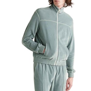 Customizable Blank Winter Fleece Sweats Minimalist Solid Design Activewear Essential Unisex Velvet <b>Track</b> <b>Suit</b> - Product Image 3
