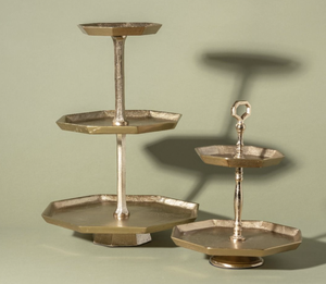 Soporte de pastel de metal de tres niveles minimalista moderno para decoración moderna del hogar y exhibición de comida Ramadán Eid soporte de pastel dorado decorativo - Product Image 3