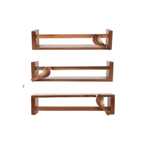 Étagère murale ronde en bois de style Art déco, thème nautique et plage, avec motif personnalisé, décoration intérieure - Product Image 5