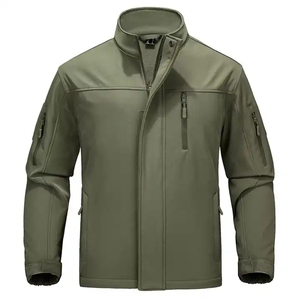 Wholesale High Quality Custom <b>Thin</b> Stand Collar Softshell <b>Jackets</b> for <b>Men</b> Unisex Polyester/Cotton Winter <b>Jackets</b> - Product Image 4