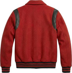 Embroidery Custom Letter <b>Patches</b> Stand Collar Front Logo Cuffs and Contemporary Streetwear Fit Cotton/Wool Winter <b>Jacket</b> - Product Image 2
