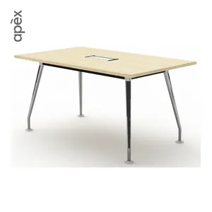 שולחן עבודה ריהוט משרדי עץ שולחן באים עם מעטפת סנפיר במרכז אזור התבשיל