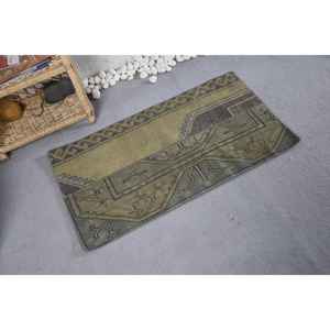 Green Wool Eco Friendly Medium Pile <b>Rug</b> 1.9 X 3.5 ft Traditional <b>Boho</b> Style Large Area Rectangle Patchwork Pattern Dining Room - Product Image 2