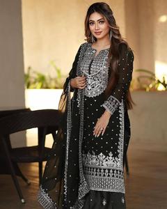 Nuevo diseñador Salwar Kameez Designs / Ladies Casual Party Wear Trajes de corte recto semicosidos por Maruti Fashion From Export - Product Image 5
