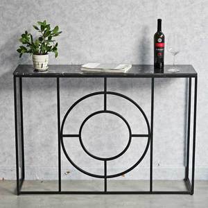 KEDI CST023 Minimalist Decorative <b>Table</b> with Iron Frame and Stone Top for Living Room Hotel Bedroom <b>Storage</b> Furniture - Product Image 5