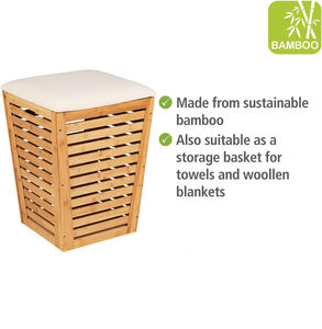 Panier <span class=keywords><strong>à</strong></span> <span class=keywords><strong>linge</strong></span> en bambou avec couvercle, armoires de salle de bain, panier <span class=keywords><strong>à</strong></span> <span class=keywords><strong>linge</strong></span>, panier <span class=keywords><strong>à</strong></span> serviettes de salle de bain avec siège - Product Image 5