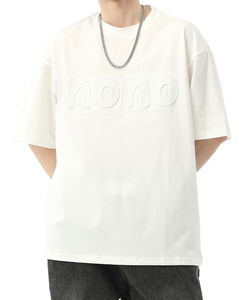 Haute qualité personnalisé 3D gaufrage impression OME poids lourd surdimensionné hommes T-Shirt 100% coton lettre peignée Logo personnalisé impression - Product Image 5