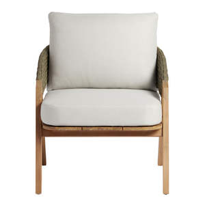 American <b>2</b>-<b>Seater</b> <b>Outdoor</b> Rope <b>Sofa</b> Popular Teak Solid Wood Chaise for Living Room Quick Drying Furniture for Villas - Product Image 4