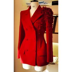 Chaqueta violeta de alta calidad para mujer, ropa, traje, chaqueta, estilo elegante para mujer, servicios ODM hechos en Vietnam - Product Image 1