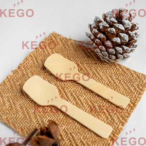 Cuchara de postre de madera impresa con logotipo de KEGO y minicucharas de helado para uso en fiestas hechas en Vietnam OEM disponible con certificación FSC - Product Image 5