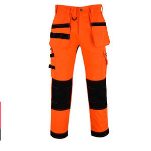 Pantalones de Trabajo de Alta Visibilidad para Hombre, Resistentes, con Franjas Reflectantes, Bolsillos Tipo Cargo, Ropa de Trabajo de Invierno, 100% - Product Image 1