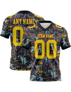 Venta al por mayor de camisetas de fútbol americano logotipo del equipo personalizado sublimación aparejos sarga bordado ropa deportiva para hombres y jóvenes OEM - Product Image 1