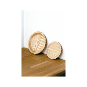 BELLESOME Plaque ronde écologique Matériau en papier innovant avec tissu en bois Idéal pour la cuisine et les cadeaux - Product Image 1