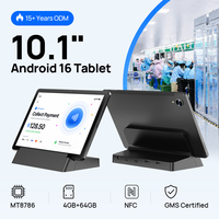 Tablette NFC 10,1 pouces avec station de charge, MTK G80, Android 16, certifiée GMS, 4G LTE, GPS, tablette OEM ODM, station d'accueil de bureau, tablette PC