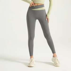 Women High Waist <b>Seamless</b> <b>Leggings</b> Solid Spandex/Nylon Four-Way Stretch Breathable Quick Dry Workout Yoga Pants High Quality OEM - Product Image 1