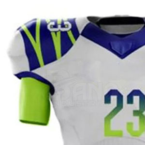 Conjuntos de uniformes de fútbol americano de alta calidad colores personalizados y logotipo transpirable 100% poliéster impresión Digital 20 juegos MOQ - Product Image 6